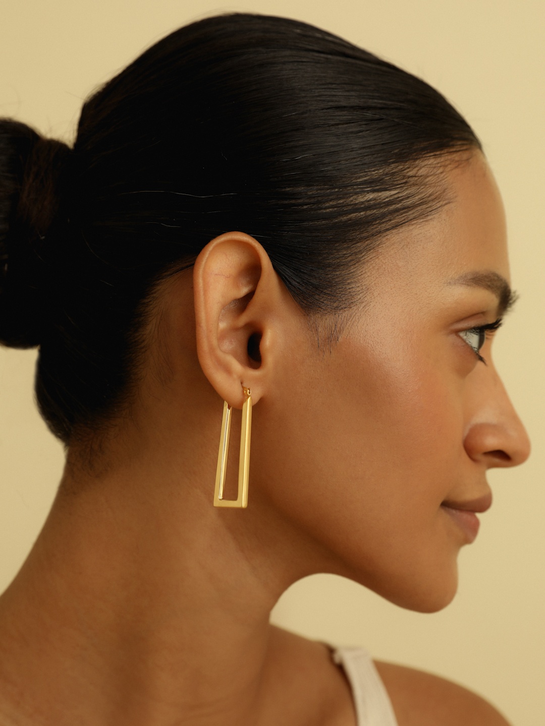 

MISS JO 92.5 Sterling Silver Gold-Plated Contemporary Hoop Earrings