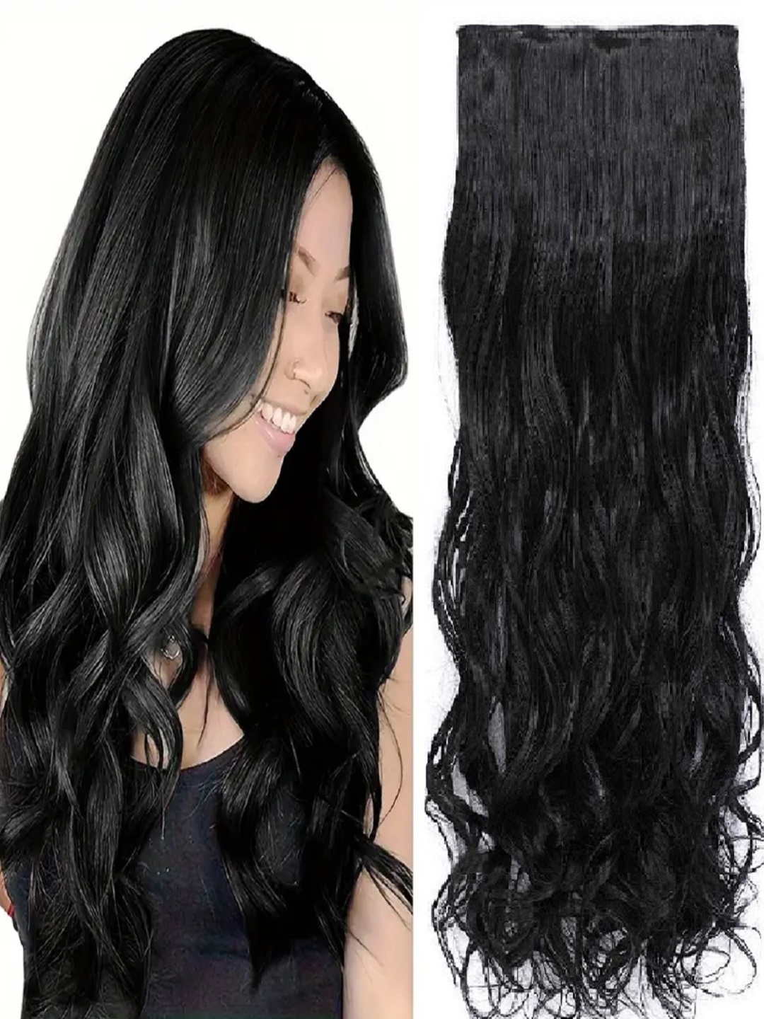

MoonEyes 5 Clip Curly Hair Extension - Black