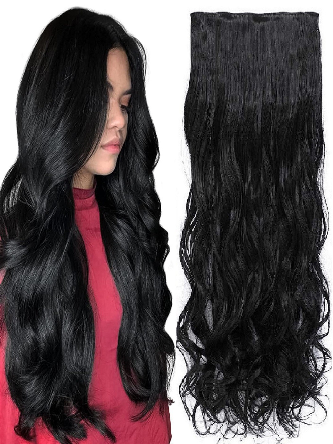 

MoonEyes 5 Clip Curly Hair Extension - Black
