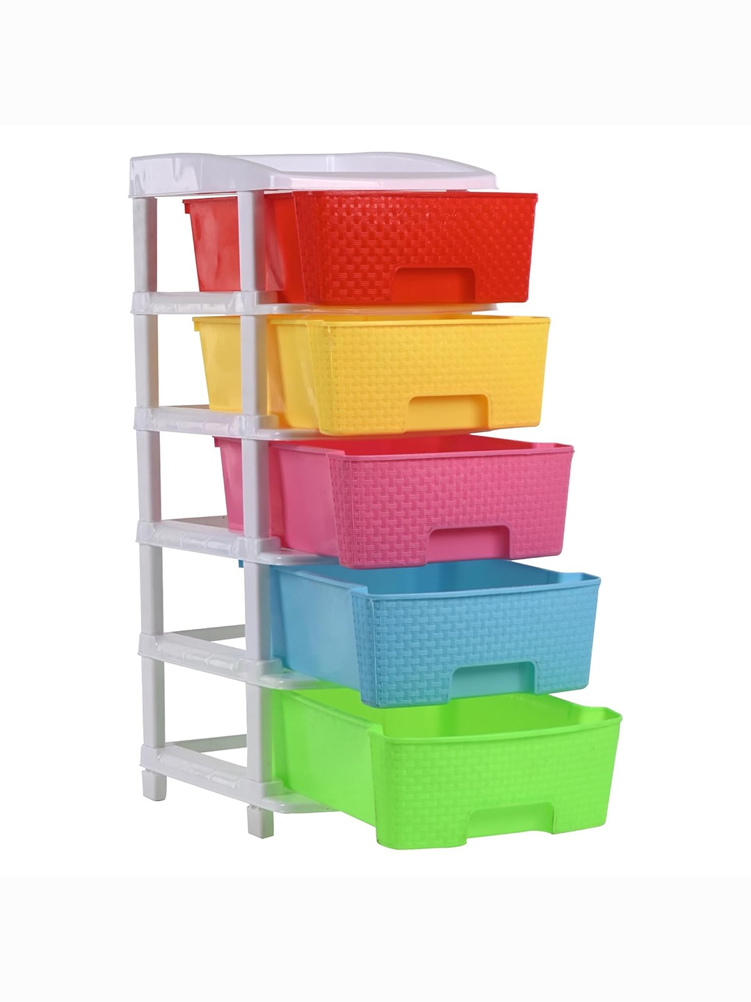 

Kuber Industries Yellow & Green 5-Layer Drawer Organiser