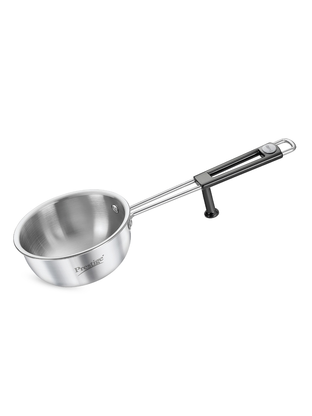 

Prestige Splendor Stainless Steel Heat Resistant Handle Tri-Ply Tadka Pan 11cm 300ml, Silver