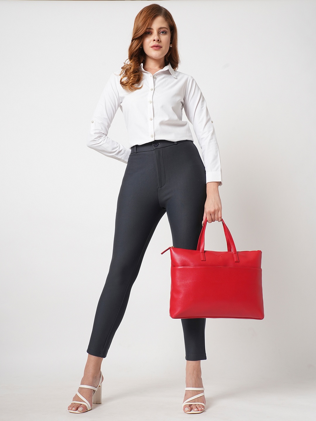 

Globus Women Skinny Fit High-Rise Stretchable Trousers, Grey