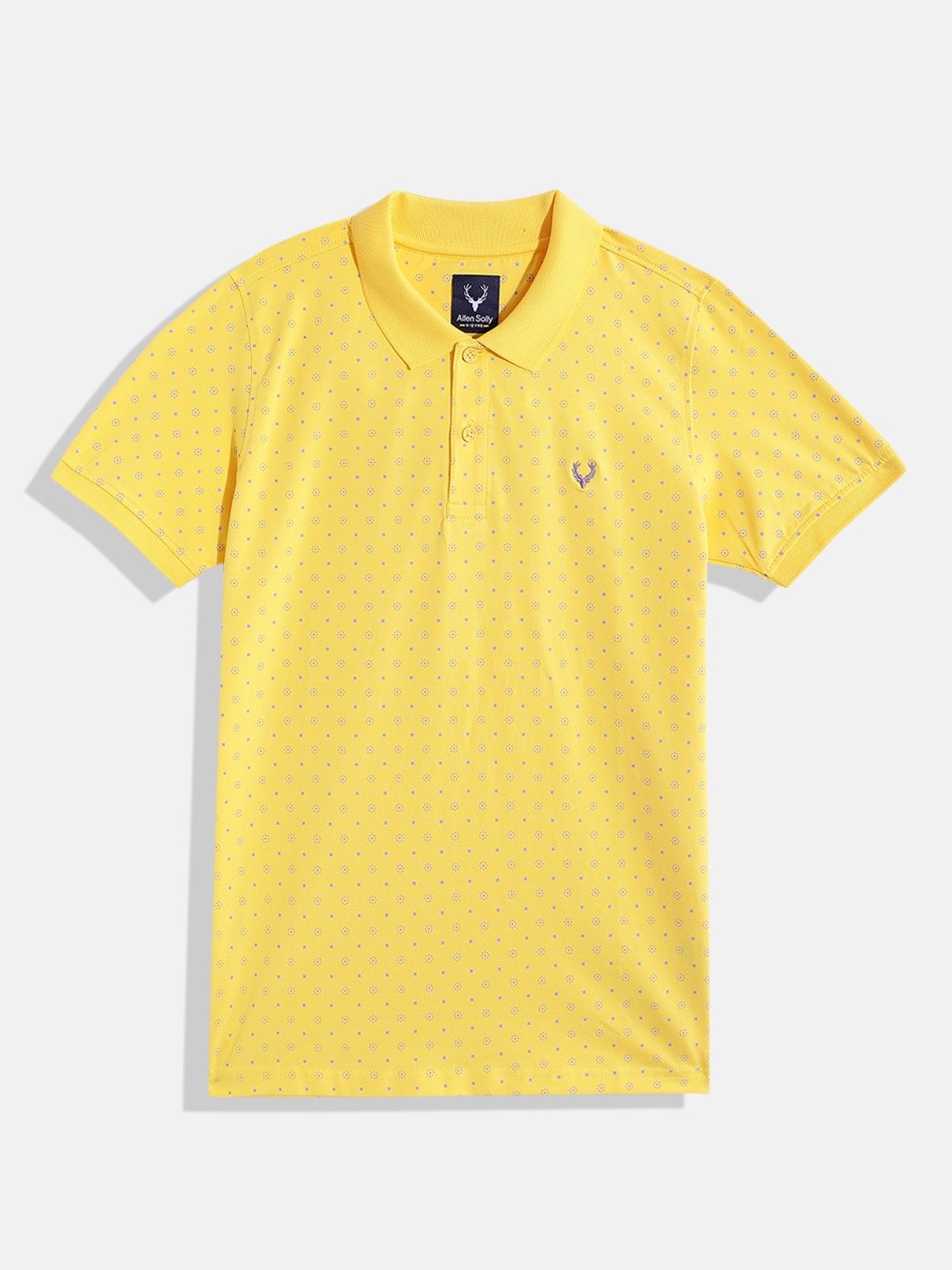 

Allen Solly Junior Boys Micro Print Polo Collar T-shirt, Yellow