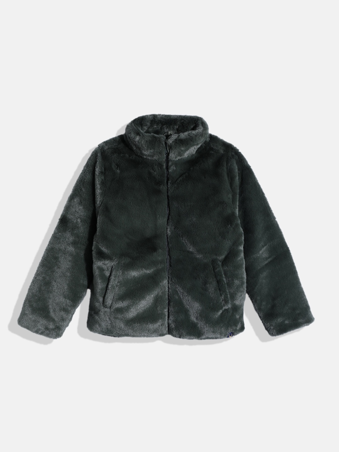 

Allen Solly Junior Boys Faux Fur Trim Tailored Jacket, Olive