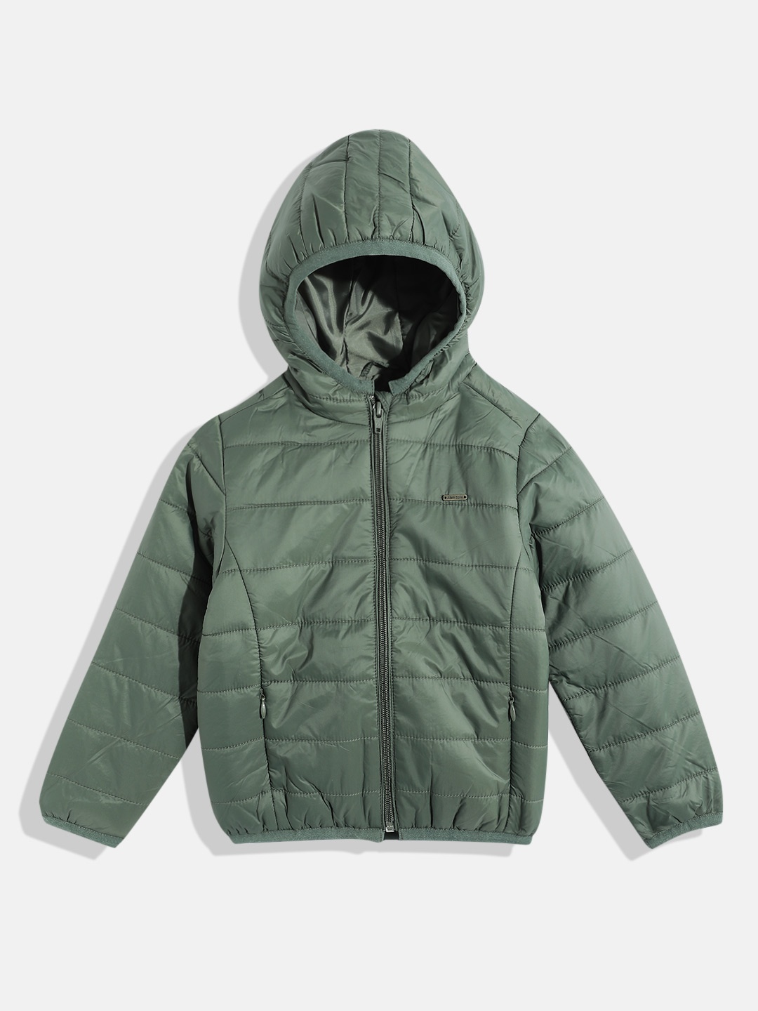 

Allen Solly Junior Boys Hooded Padded Jacket, Olive