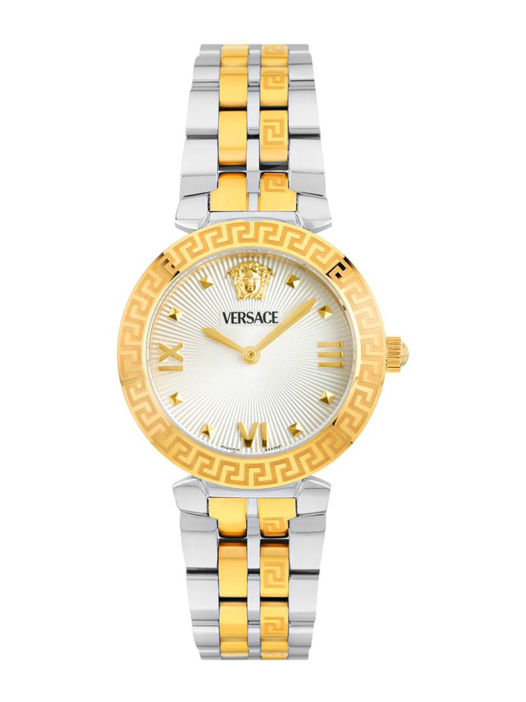 

Versace Women Brass Dial & Stainless Steel Straps Analogue Watch VEOCA0324, White