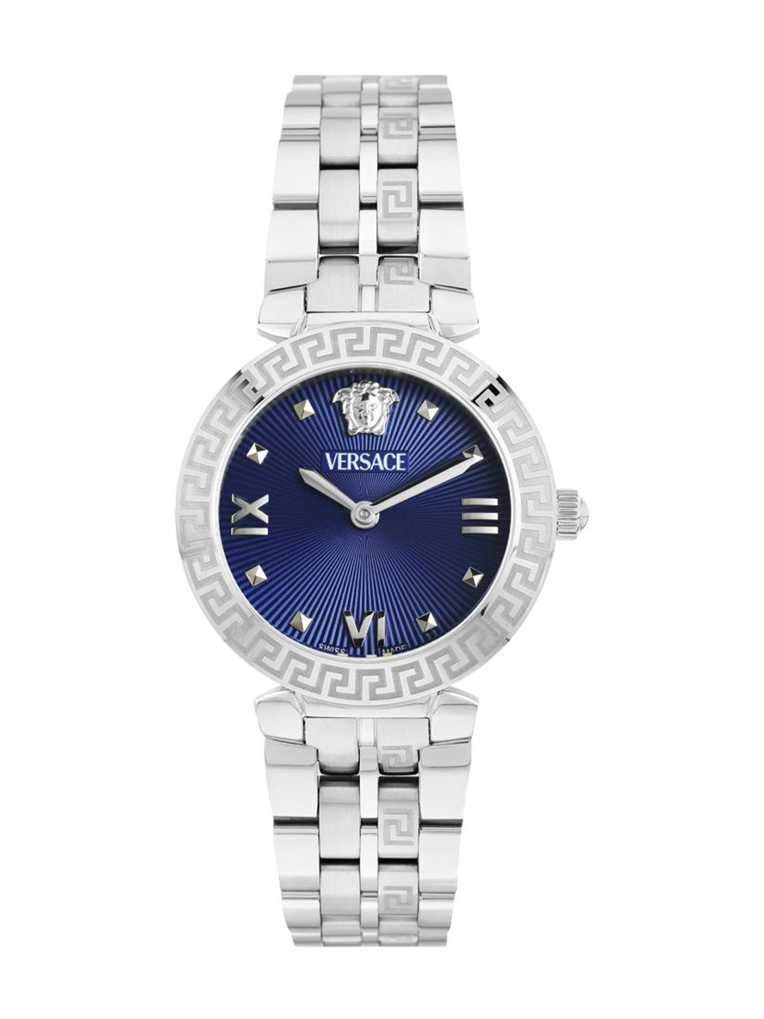 

Versace Women Brass Dial & Stainless Steel Straps Analogue Watch VEOCA0124, Blue