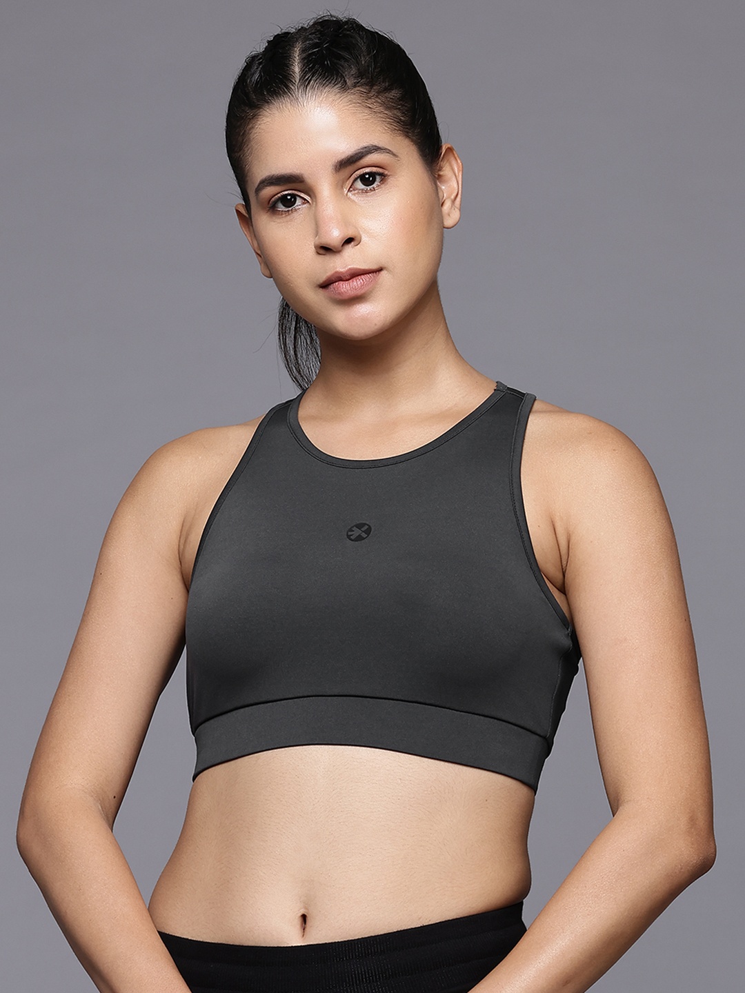 

HRX by Hrithik Roshan Lightly Padded Yoga Workout Bra, Charcoal