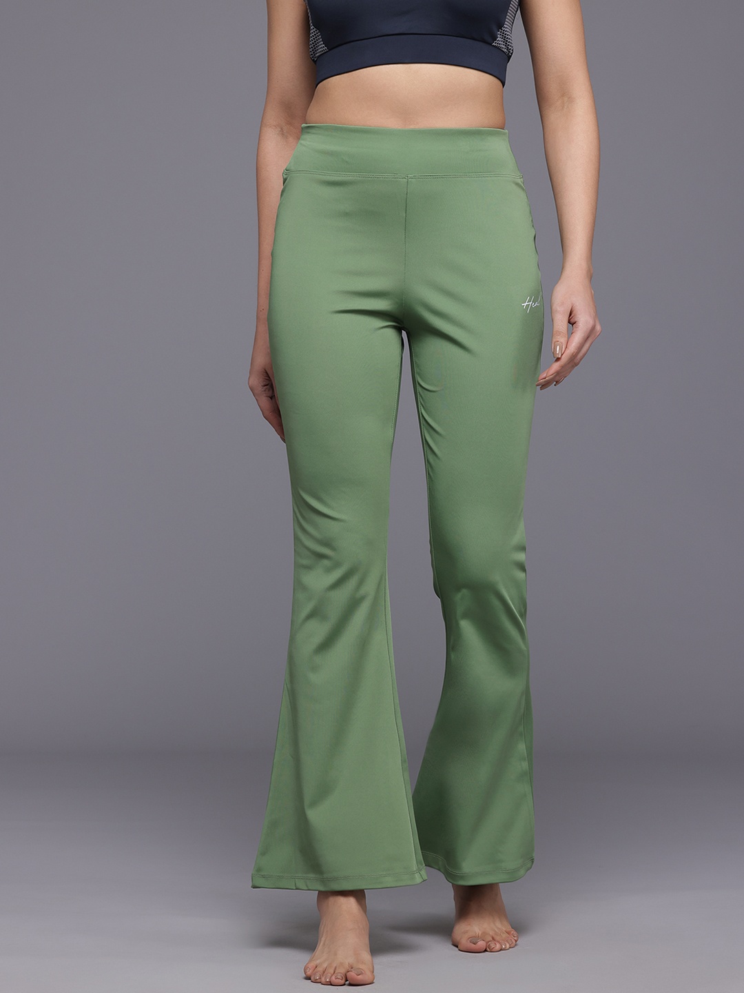 

HRX by Hrithik Roshan Women Bootcut Yoga Track Pants, Green