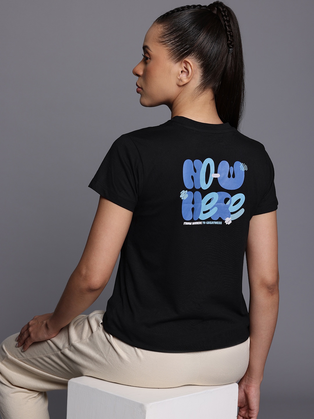 

HRX by Hrithik Roshan Lifestyle Typography Print T-shirt, Black
