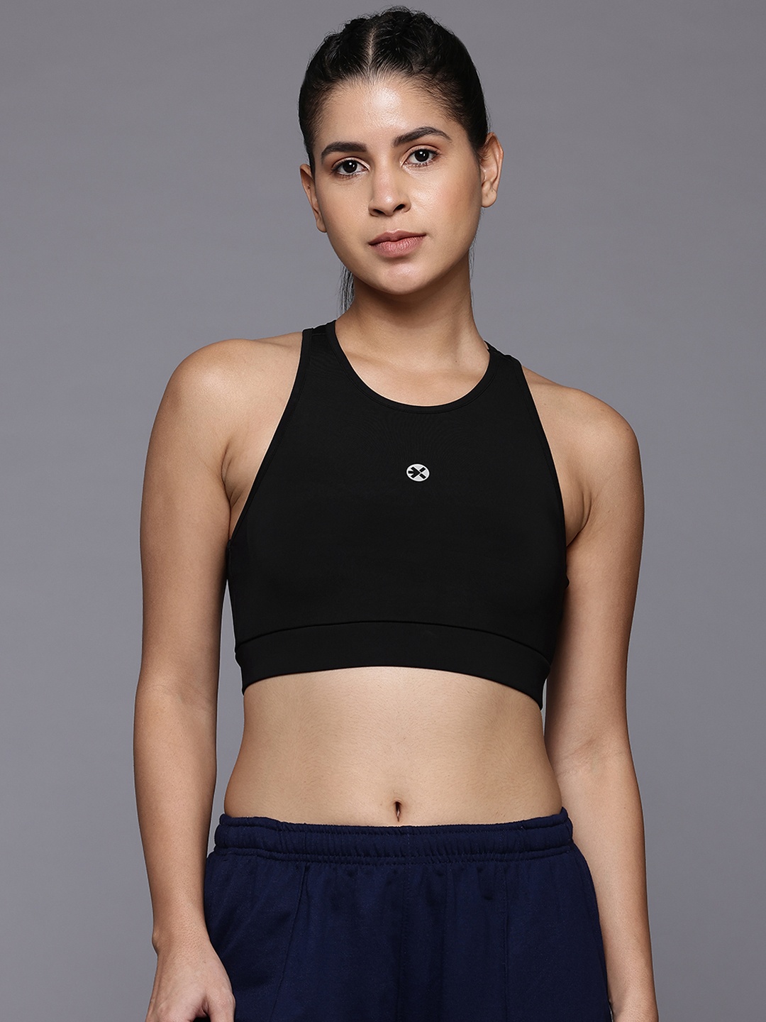 

HRX by Hrithik Roshan Lightly Padded Yoga Workout Bra, Black