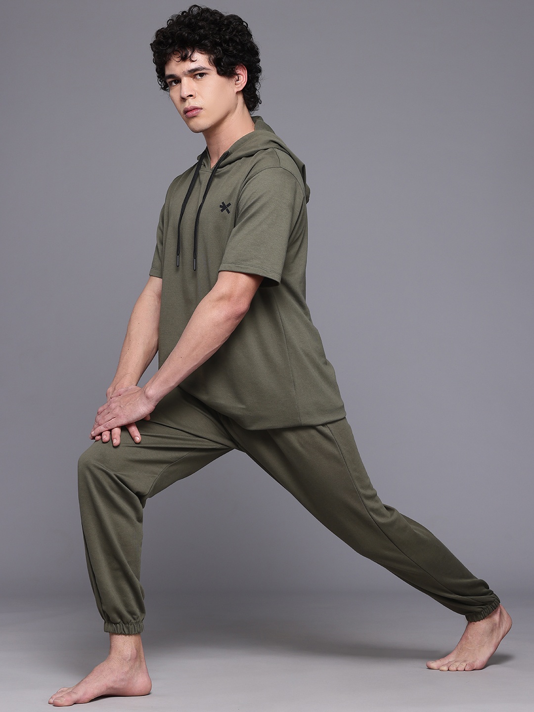 

HRX by Hrithik Roshan Men Yoga Tracksuit, Olive
