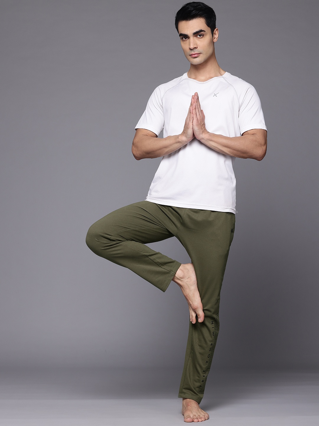 

HRX by Hrithik Roshan Men Yoga Track Pants, Olive