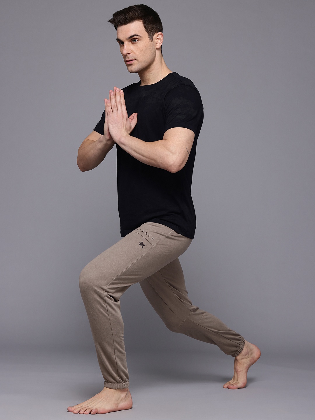 

HRX by Hrithik Roshan Men Jogger Style Yoga Track Pants, Taupe