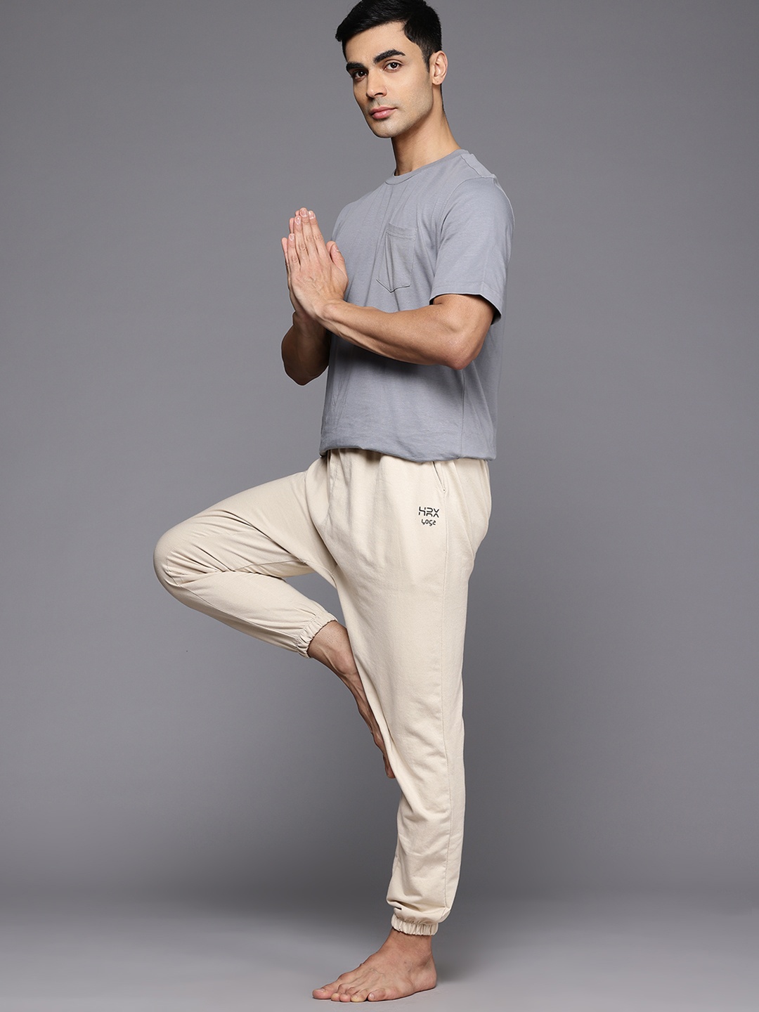 

HRX by Hrithik Roshan Men Yoga Joggers, Cream