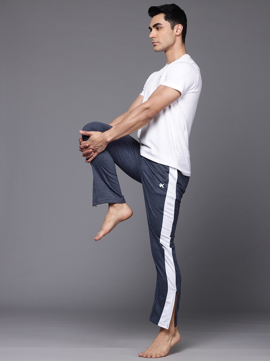 HRX by Hrithik Roshan Men Yoga Track Pants, Navy blue