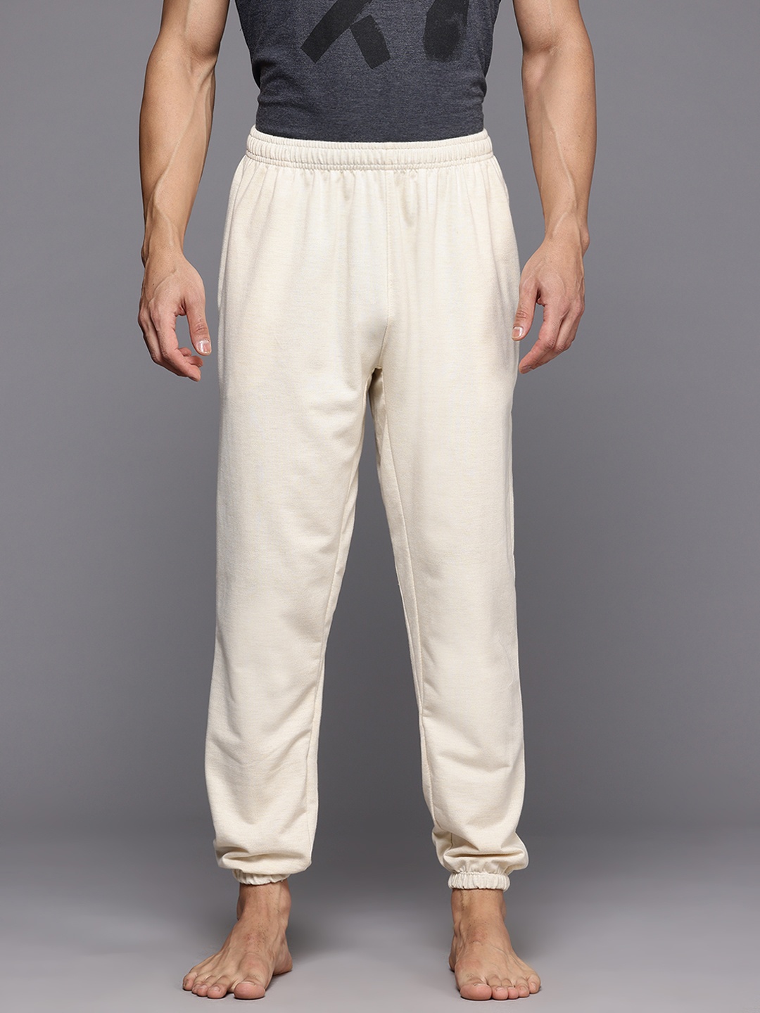 

HRX by Hrithik Roshan Men Yoga Joggers, Cream