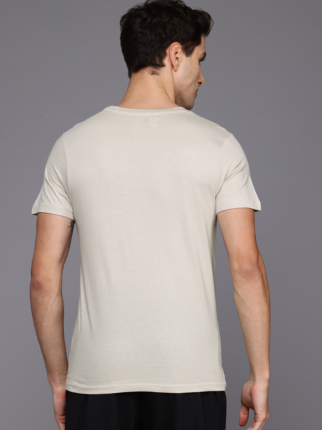 

HRX by Hrithik Roshan Printed Yoga Pure Cotton T-shirt, Grey
