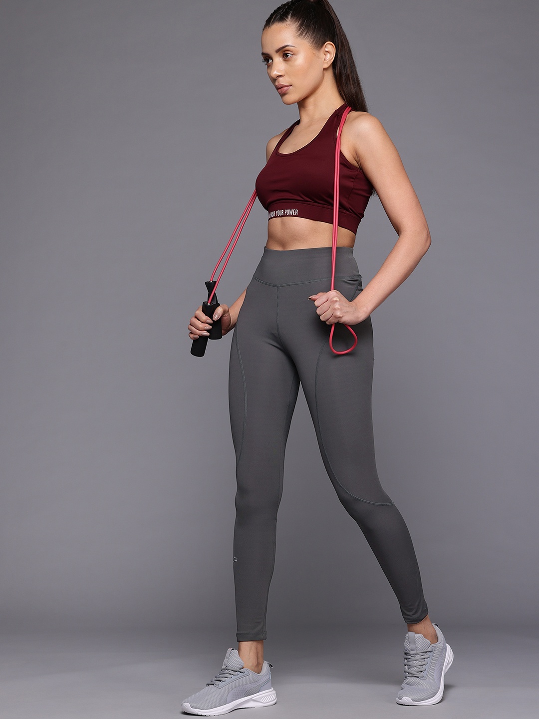 

HRX by Hrithik Roshan Women Rapid-Dry Training Tights, Taupe