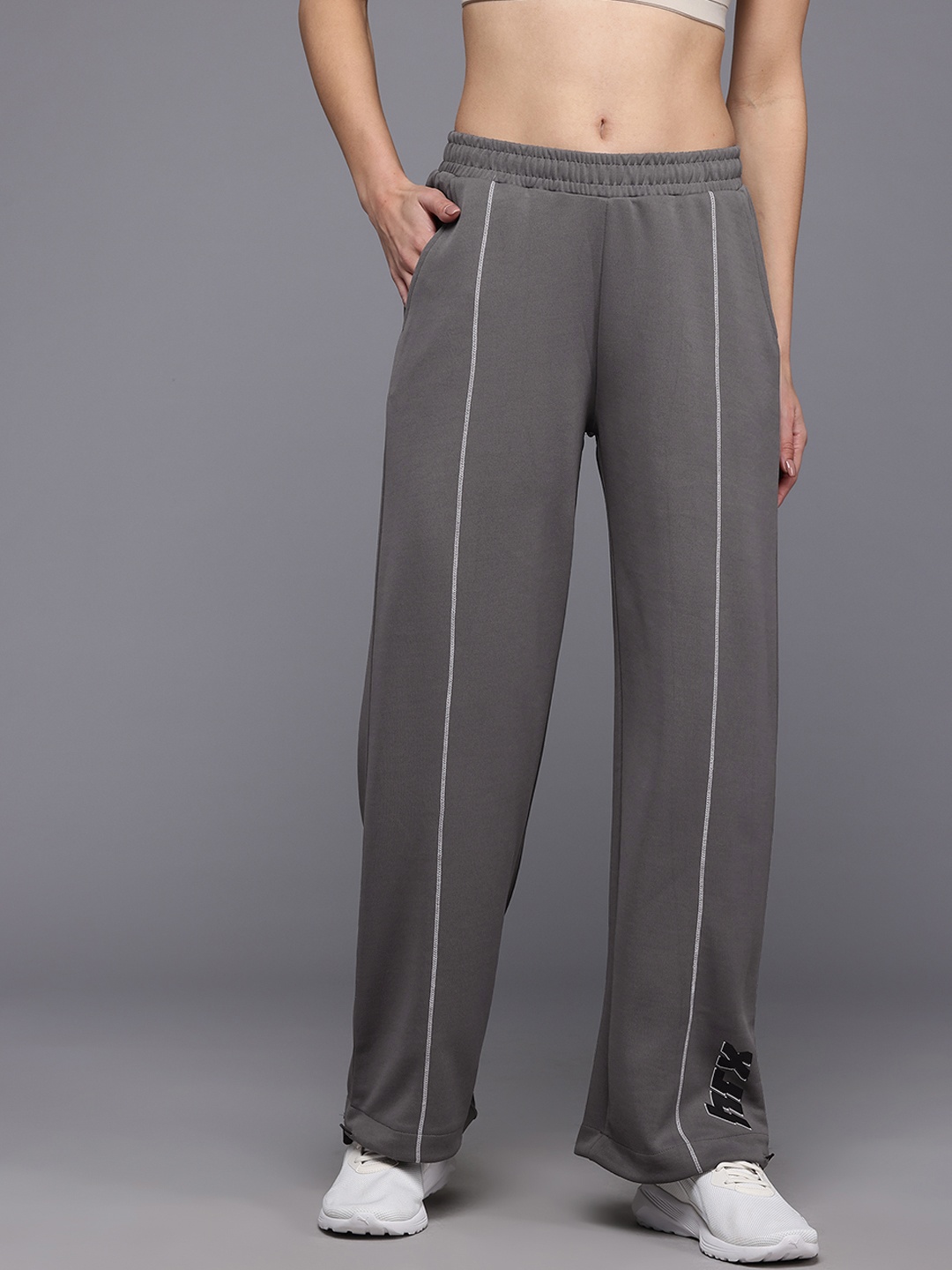 

HRX by Hrithik Roshan Women Rapid-Dry Training Track Pants, Grey