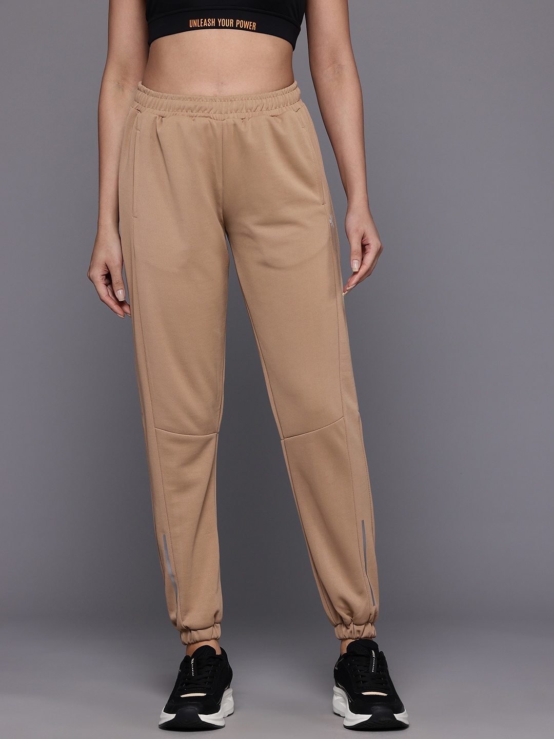 

HRX by Hrithik Roshan Women Rapid-Dry Training Joggers, Brown