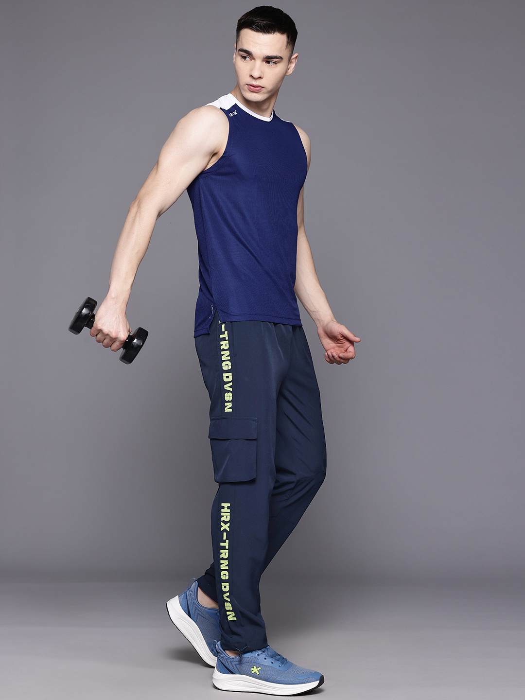 

HRX by Hrithik Roshan Men Rapid Dry Training Track Pants, Navy blue