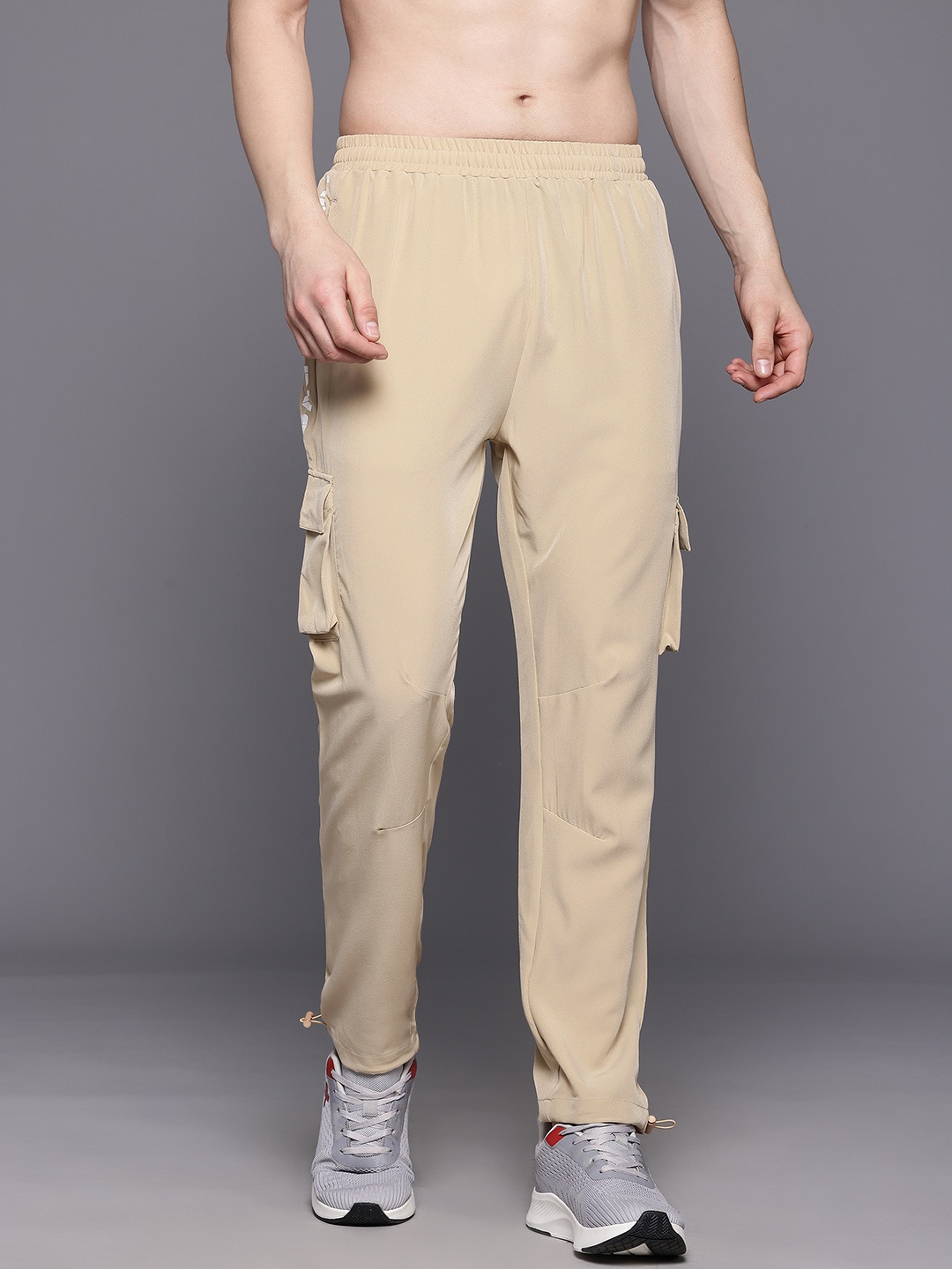 

HRX by Hrithik Roshan Men Rapid Dry Training Track Pants, Beige