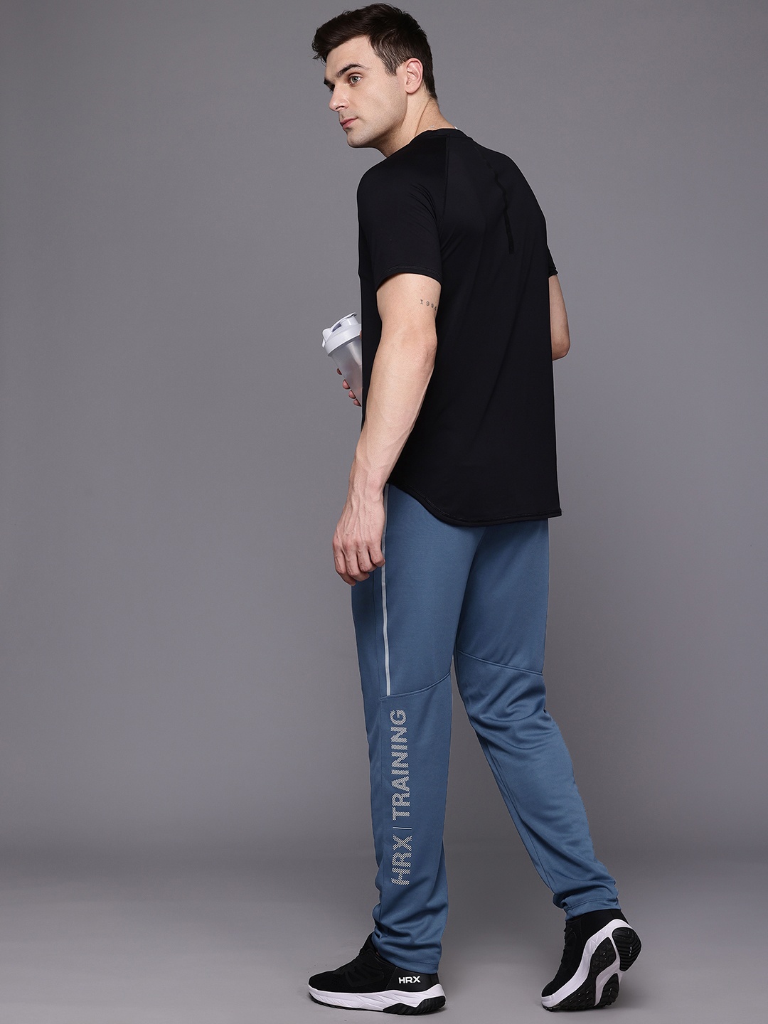 

HRX by Hrithik Roshan Men Printed Rapid-Dry Training Track Pants, Blue