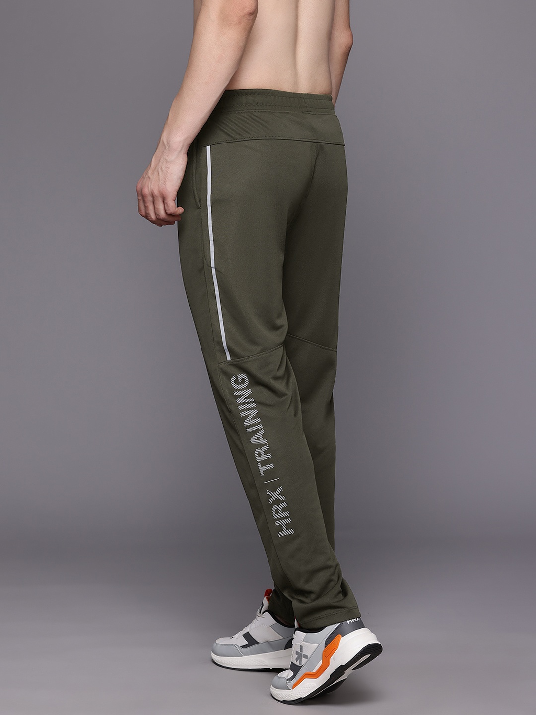 

HRX by Hrithik Roshan Men Printed Rapid-Dry Training Track Pants, Olive