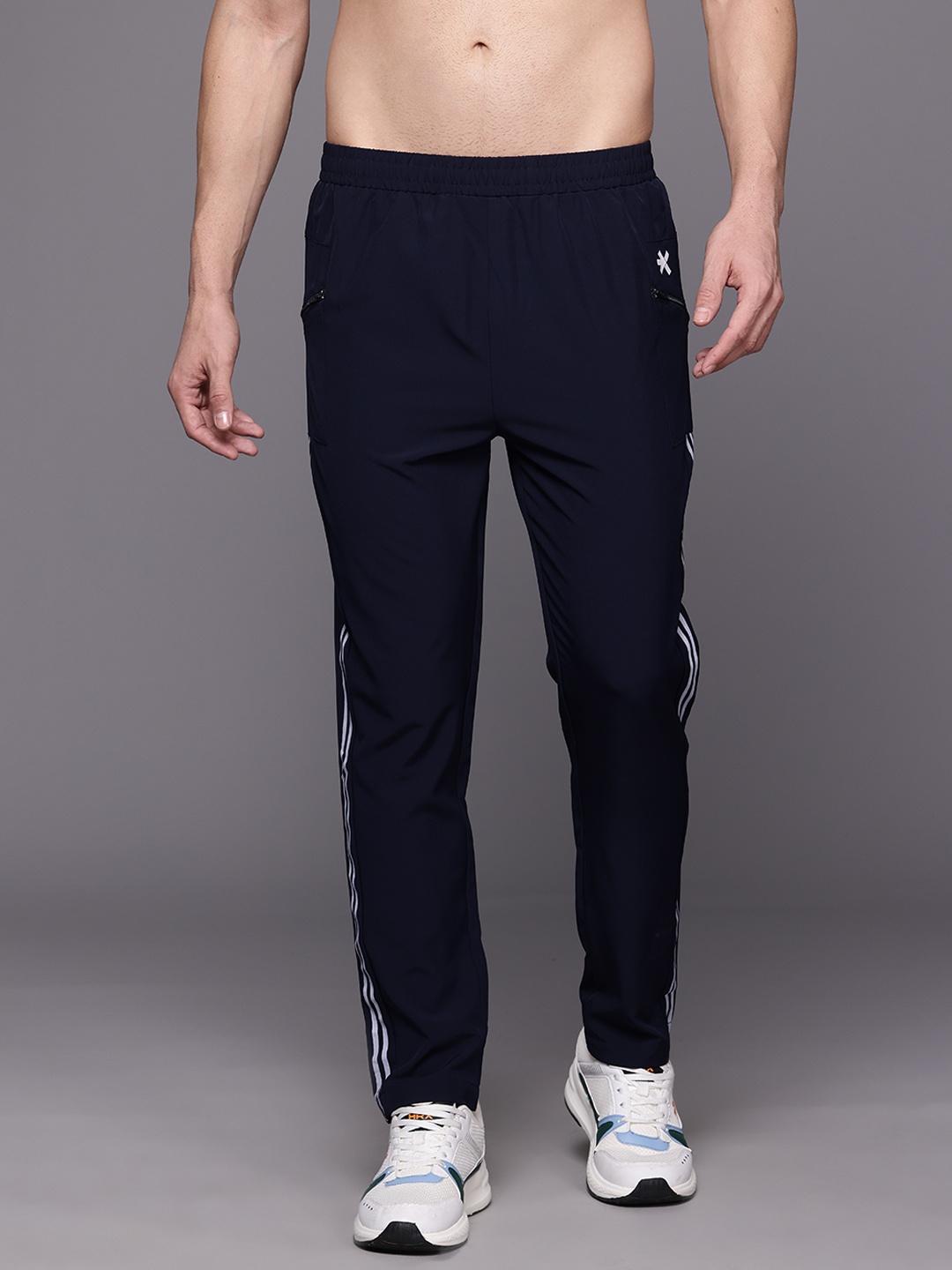 

HRX by Hrithik Roshan Men Rapid-Dry Training Track Pants, Navy blue