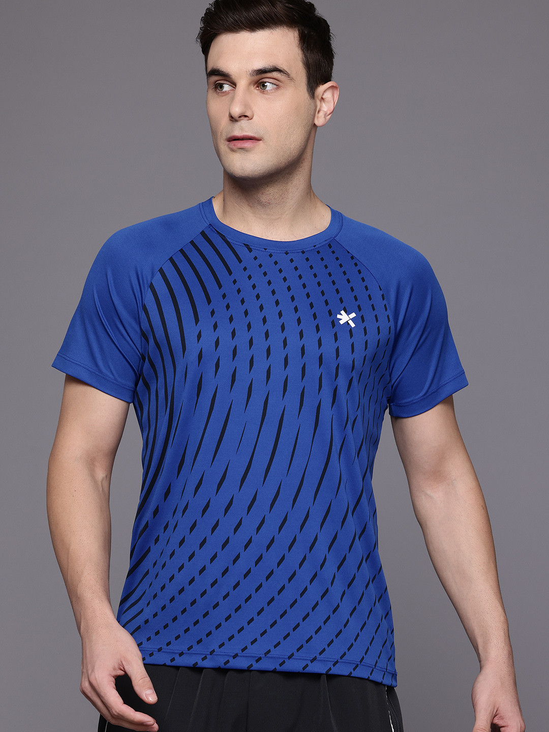 

HRX by Hrithik Roshan Printed Rapid-Dry Training T-shirt, Blue