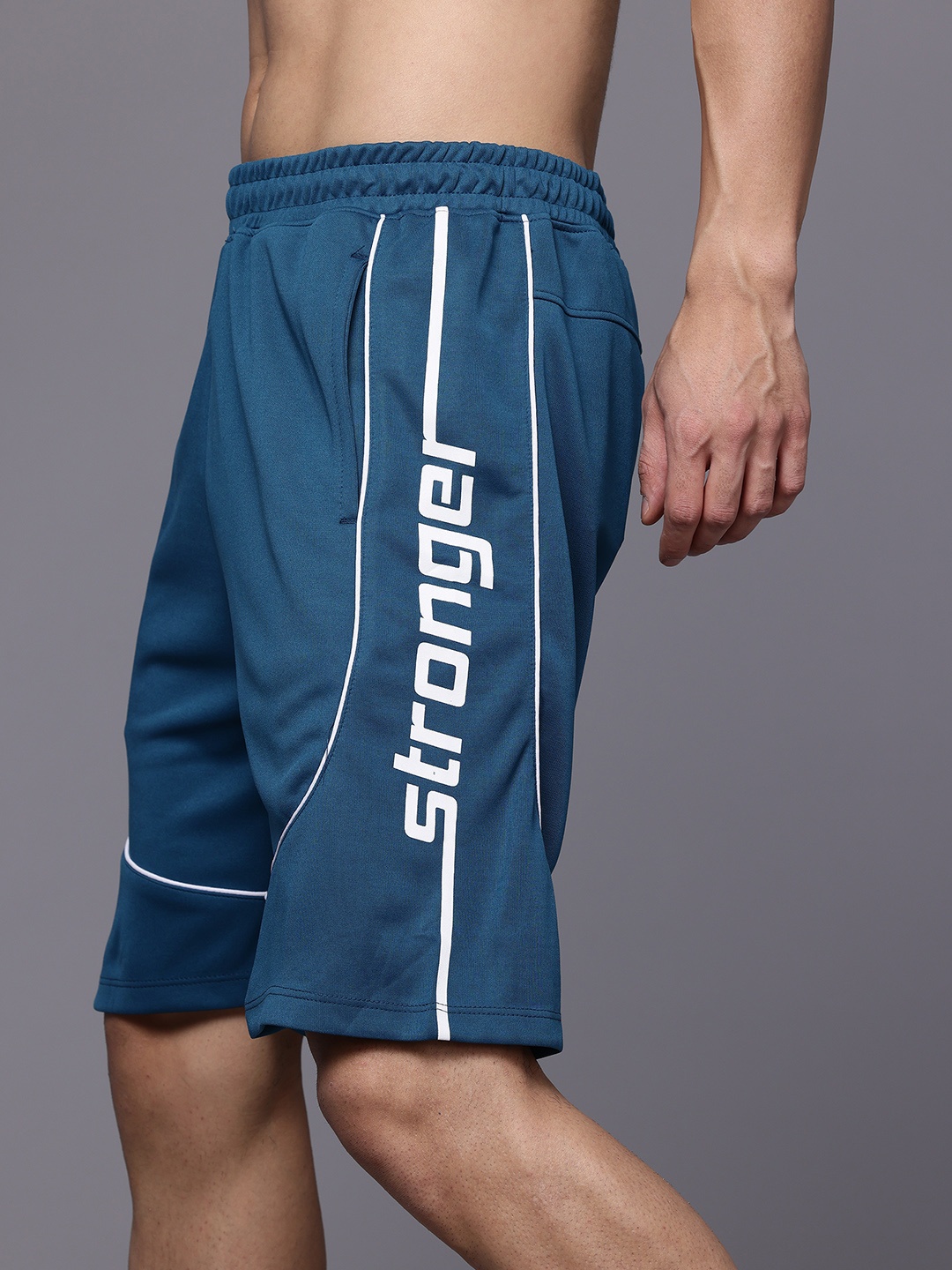 

HRX by Hrithik Roshan Men Printed Training Shorts, Teal