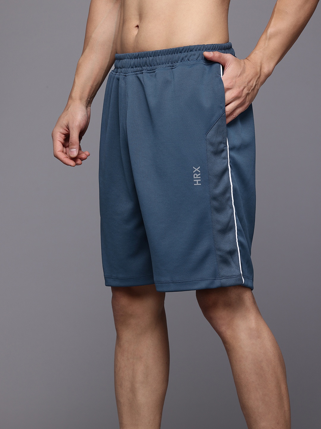 

HRX by Hrithik Roshan Men Rapid-Dry Training Shorts, Navy blue