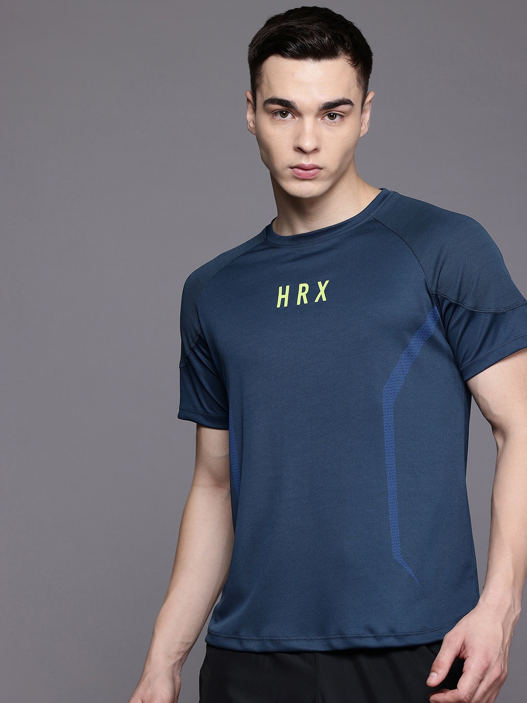 

HRX by Hrithik Roshan Rapid Dry Printed Training T-Shirt, Teal