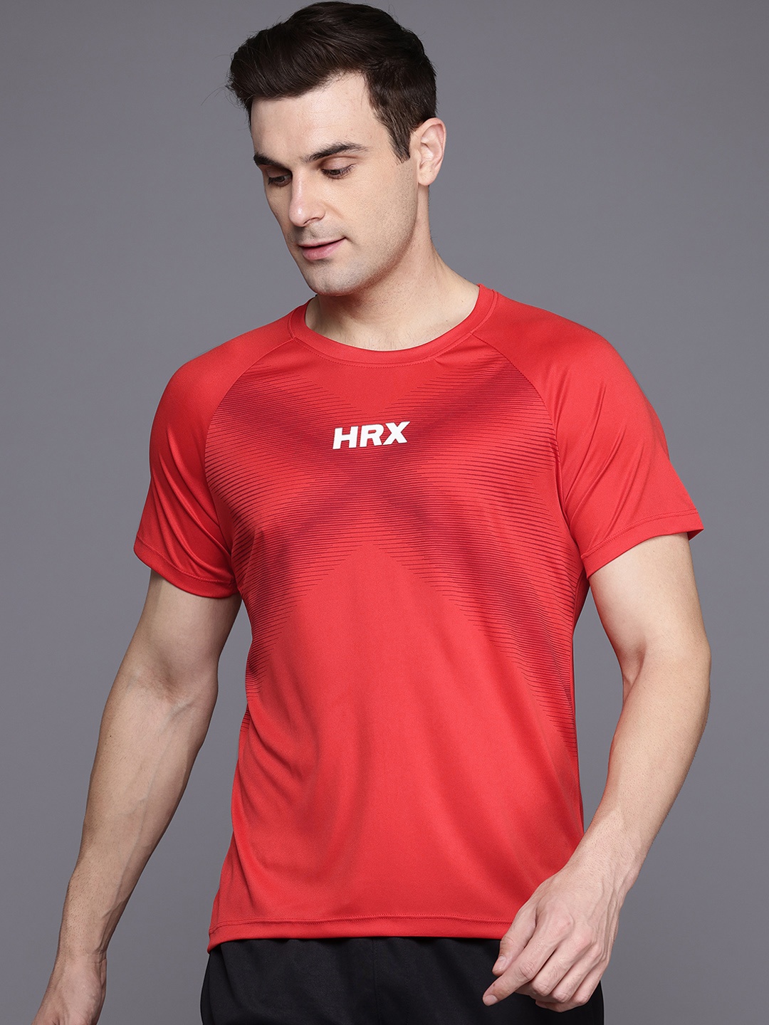 

HRX by Hrithik Roshan Rapid-Dry Training Tshirt, Red