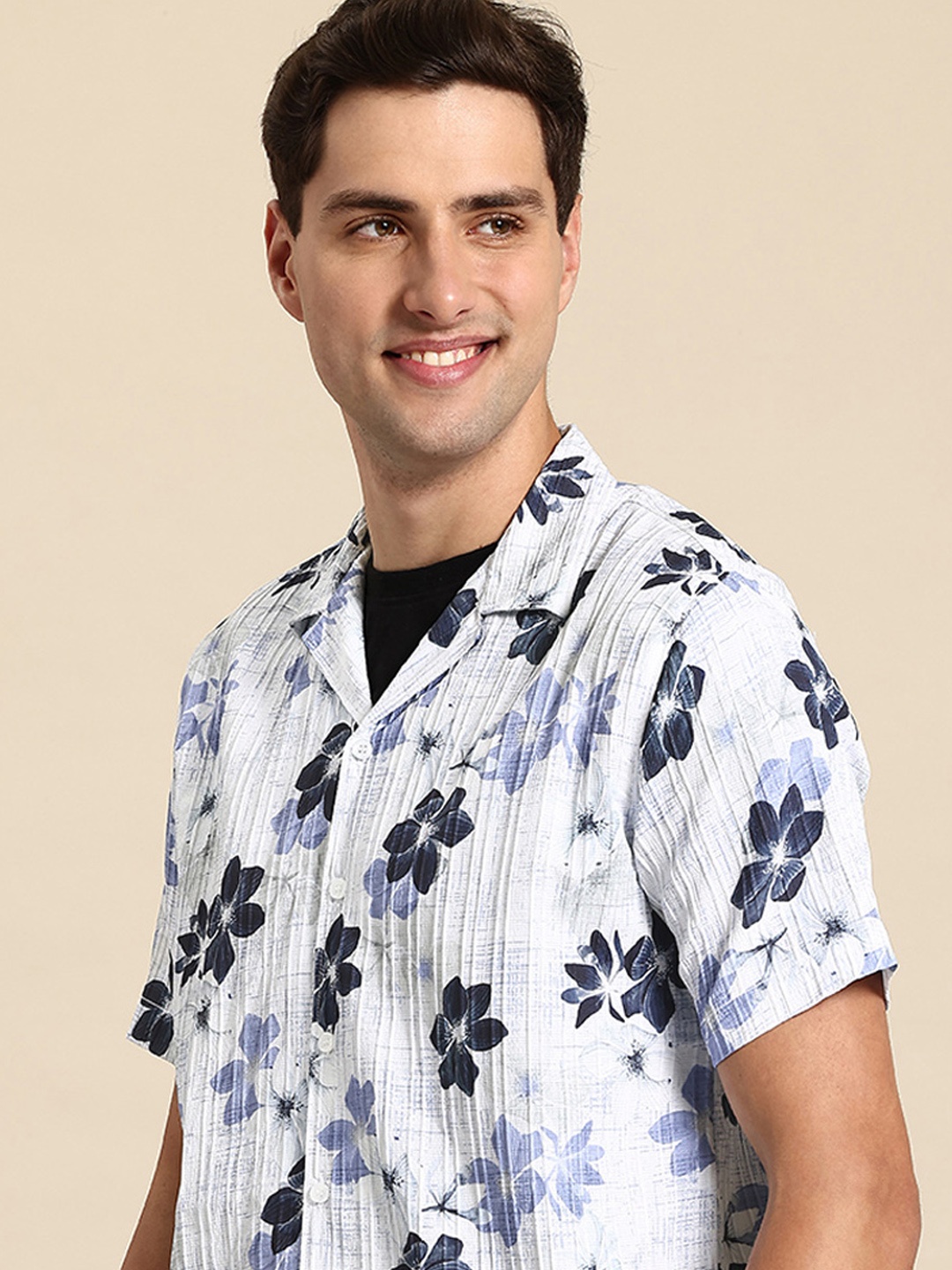 

Mast & Harbour Floral Print Shirt, Blue