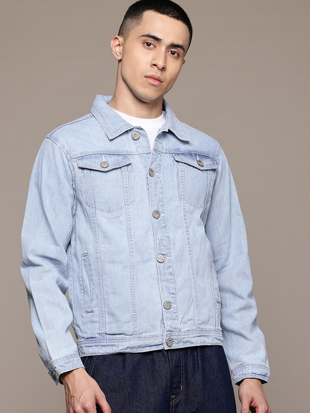 

The Roadster Lifestyle Co. Pocket Detail Denim Jacket, Blue
