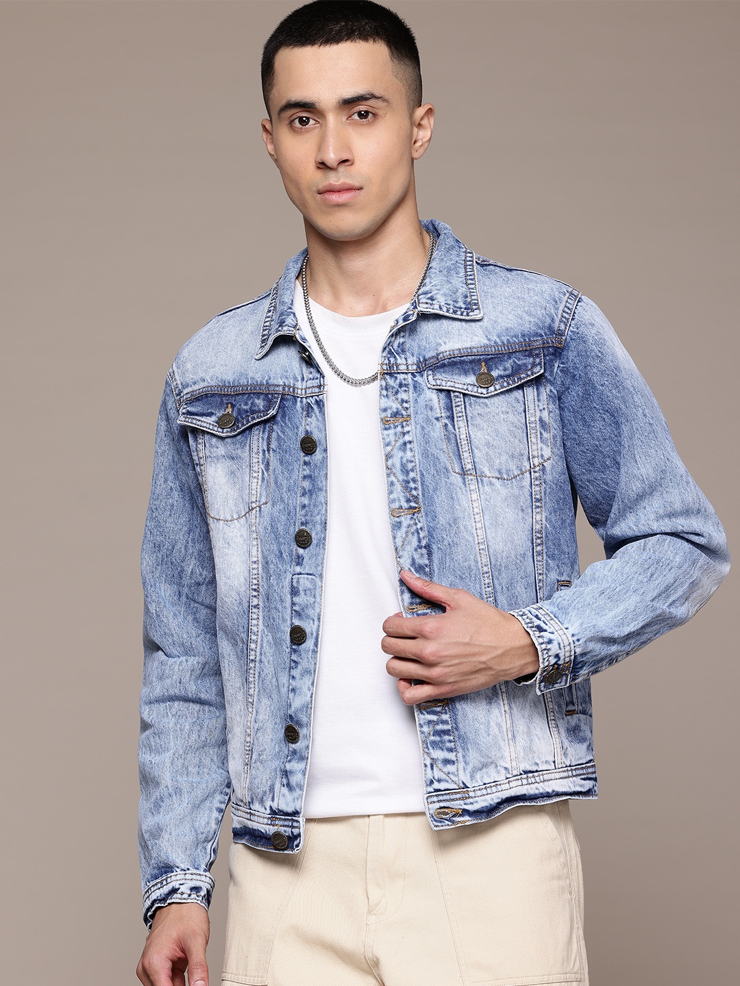 

The Roadster Lifestyle Co. Pure Cotton Denim Jacket, Blue
