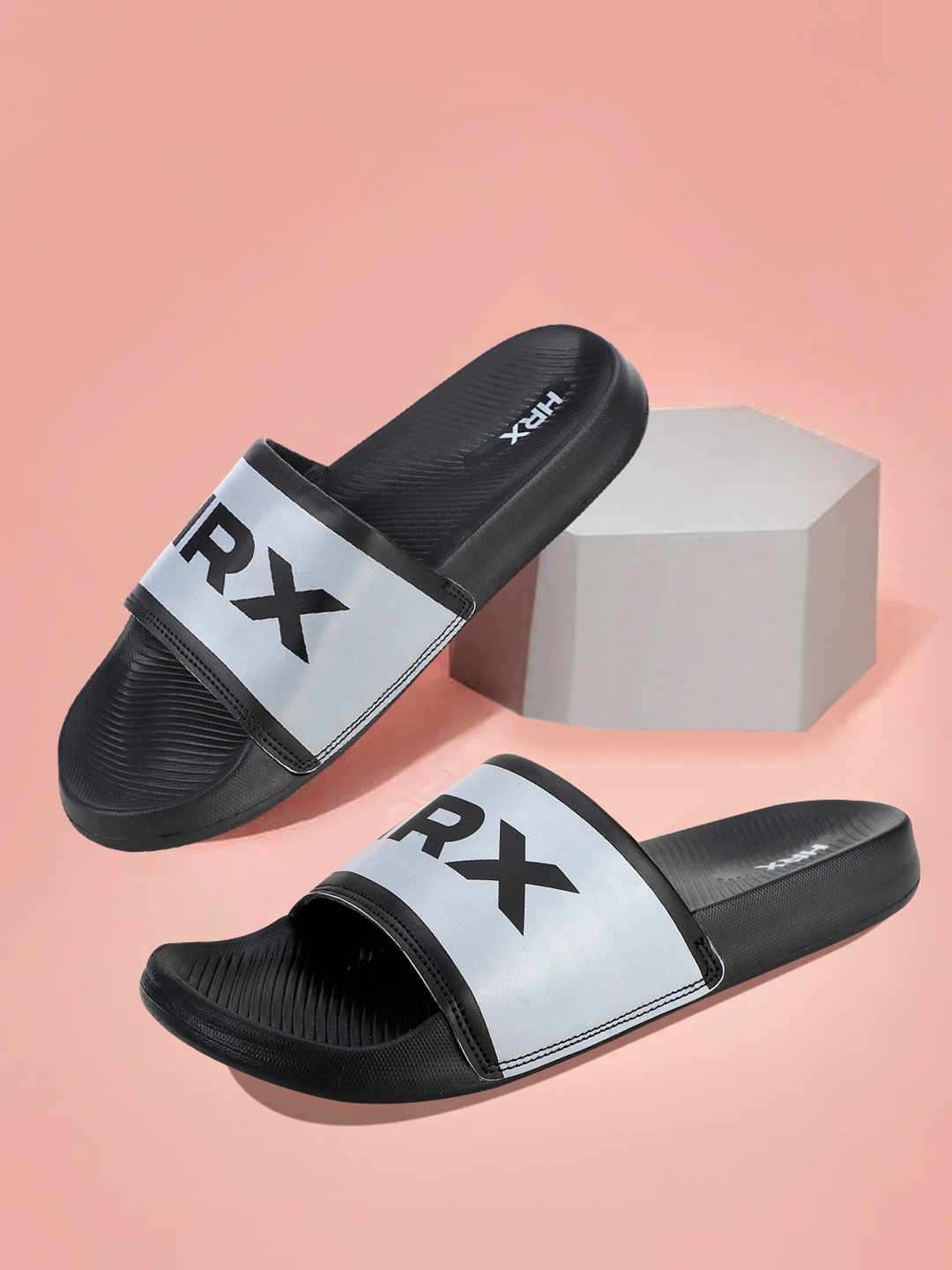 

HRX by Hrithik Roshan Men Printed Sliders, Grey