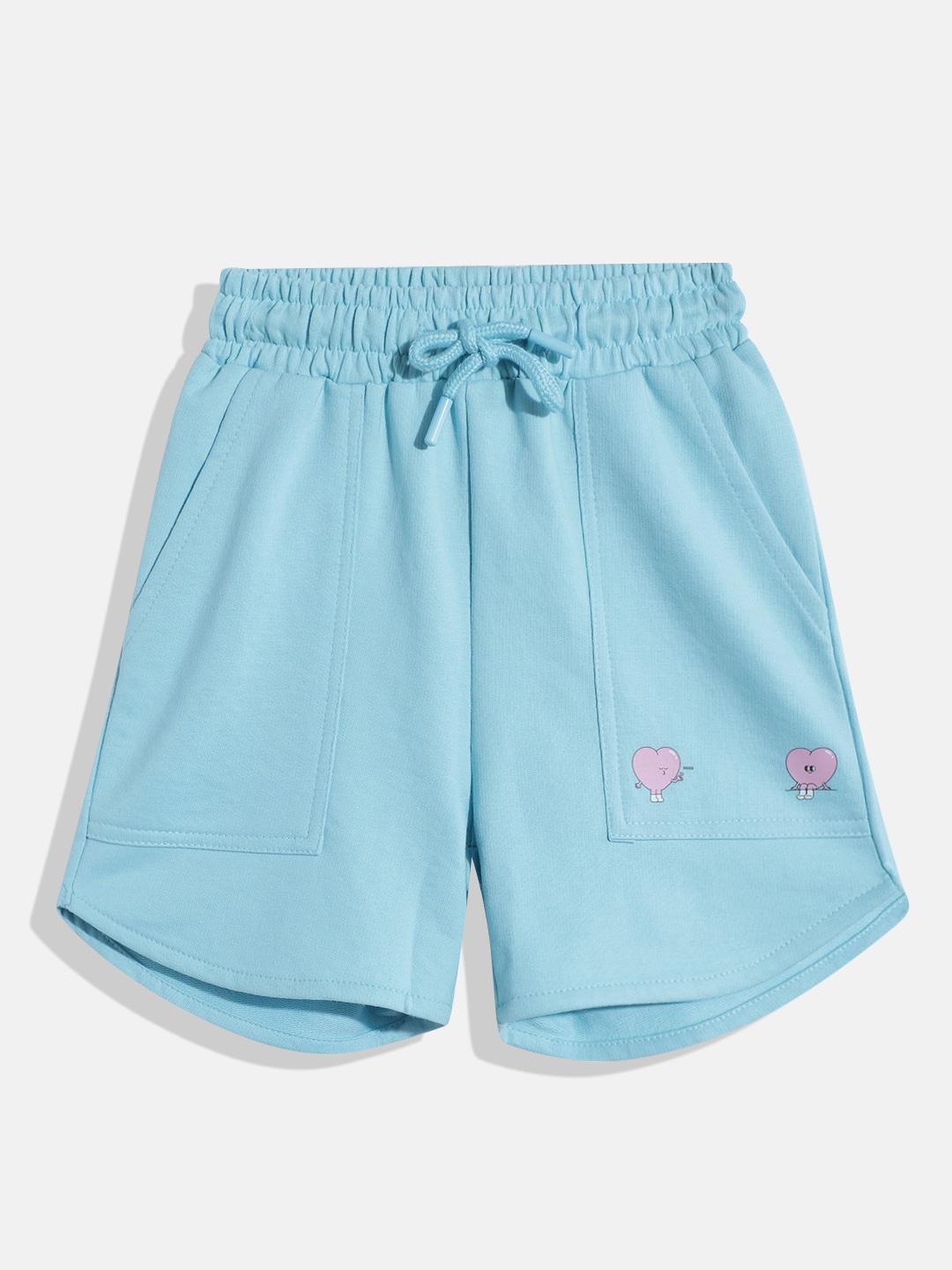 

makemyfab Girls Cotton Shorts, Blue