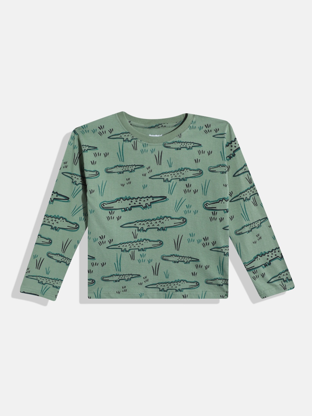 

makemyfab Boys Graphic Printed T-shirt, Green