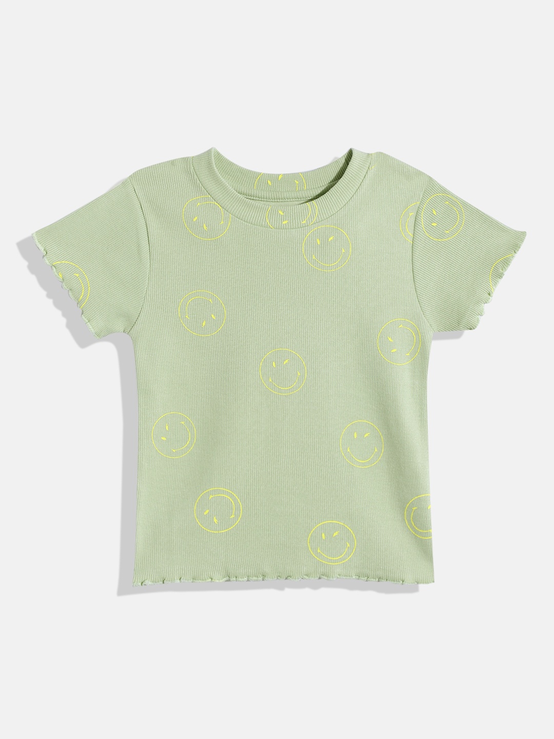 

makemyfab Girls Conversational Printed T-shirt, Sea green