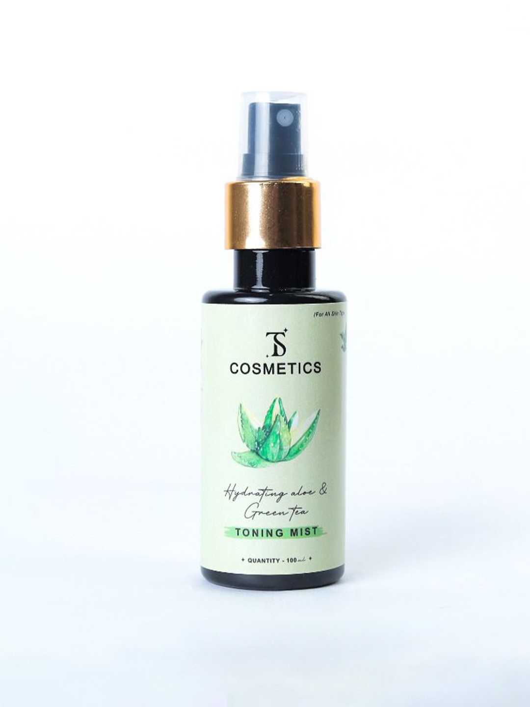 

TS COSMETICS Hydrating Aloe & Green Tea Toning Mist -100ml, Transparent