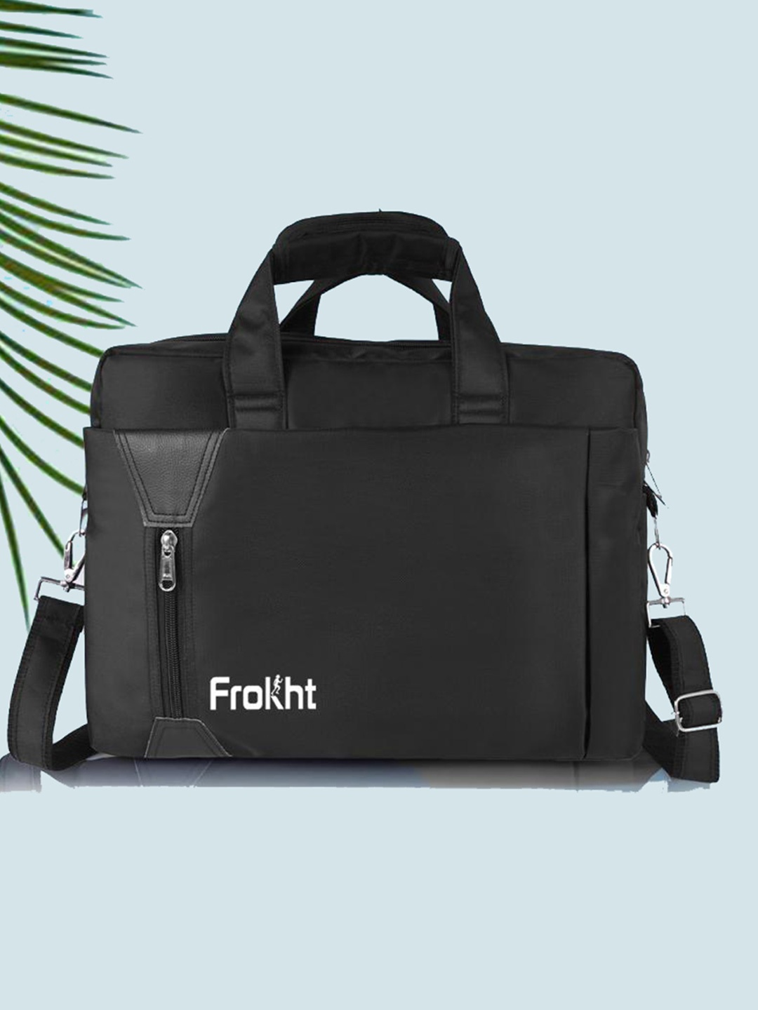 

Frokht Unisex PU Laptop Bag, Black