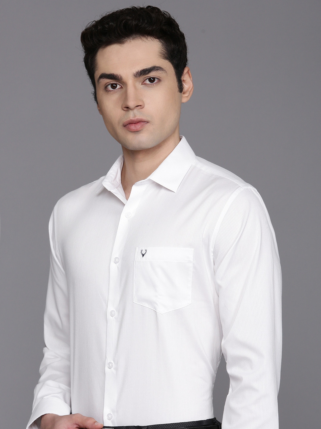 

Allen Solly Sport Fit Self-Striped Formal Shirt, White