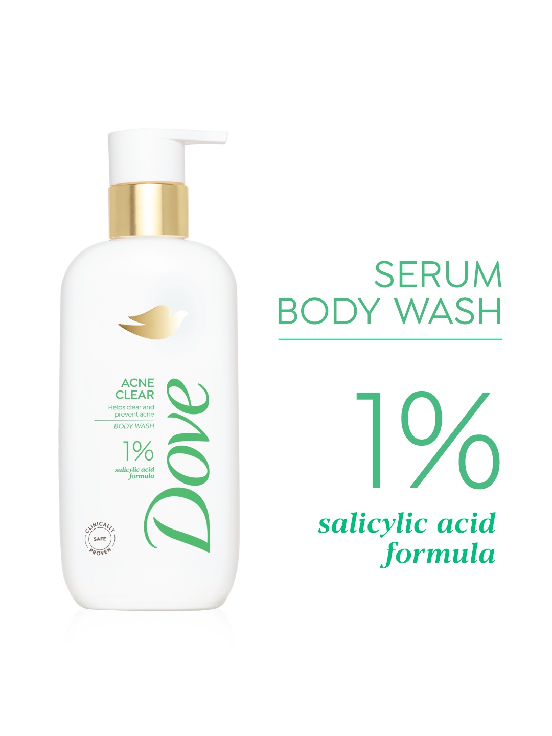 

Dove 1% Salicylic Acid Formula Acne Clear Serum Body Wash - 300 ml, White