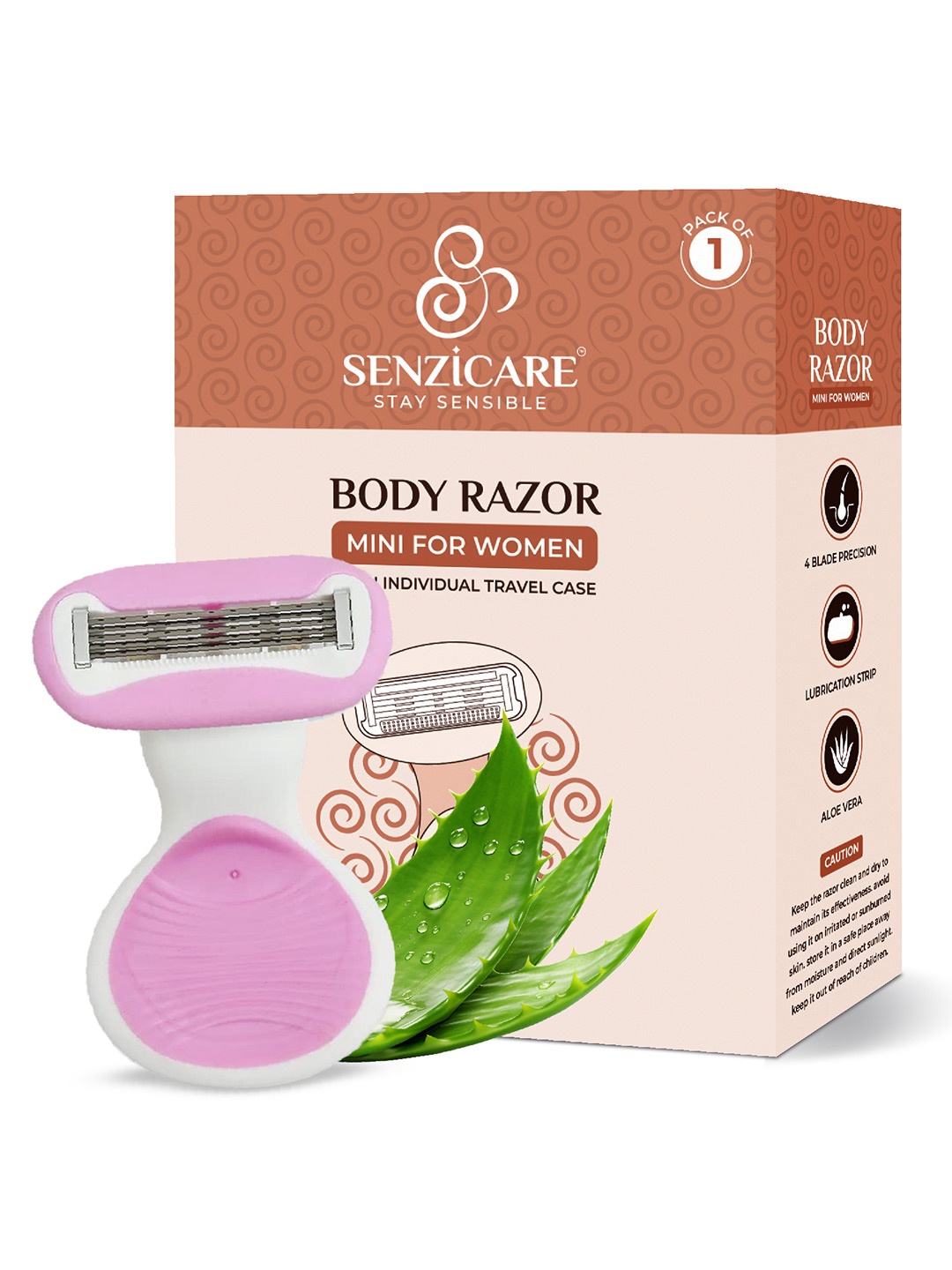 

Senzicare Women Stay Sensible Aloevera Body Razor, Pink