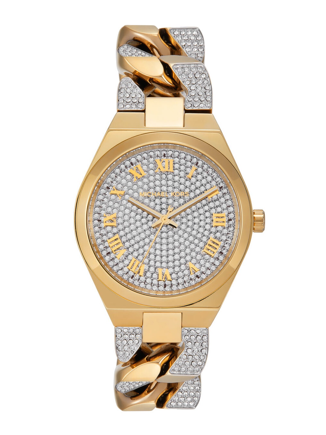 

Michael Kors Women Lennox Embellished Analogue Watch MK7487I, White