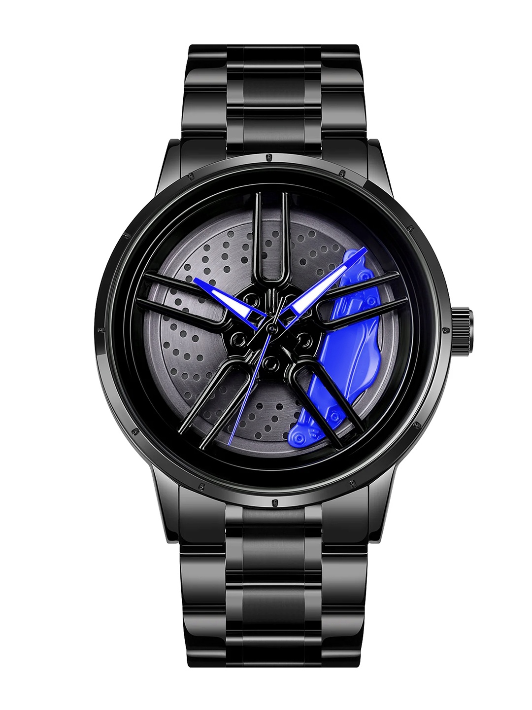 

Imperious- The Royal Way Men Embellished Dial & Stainless Steel Straps Analogue Watch, Blue
