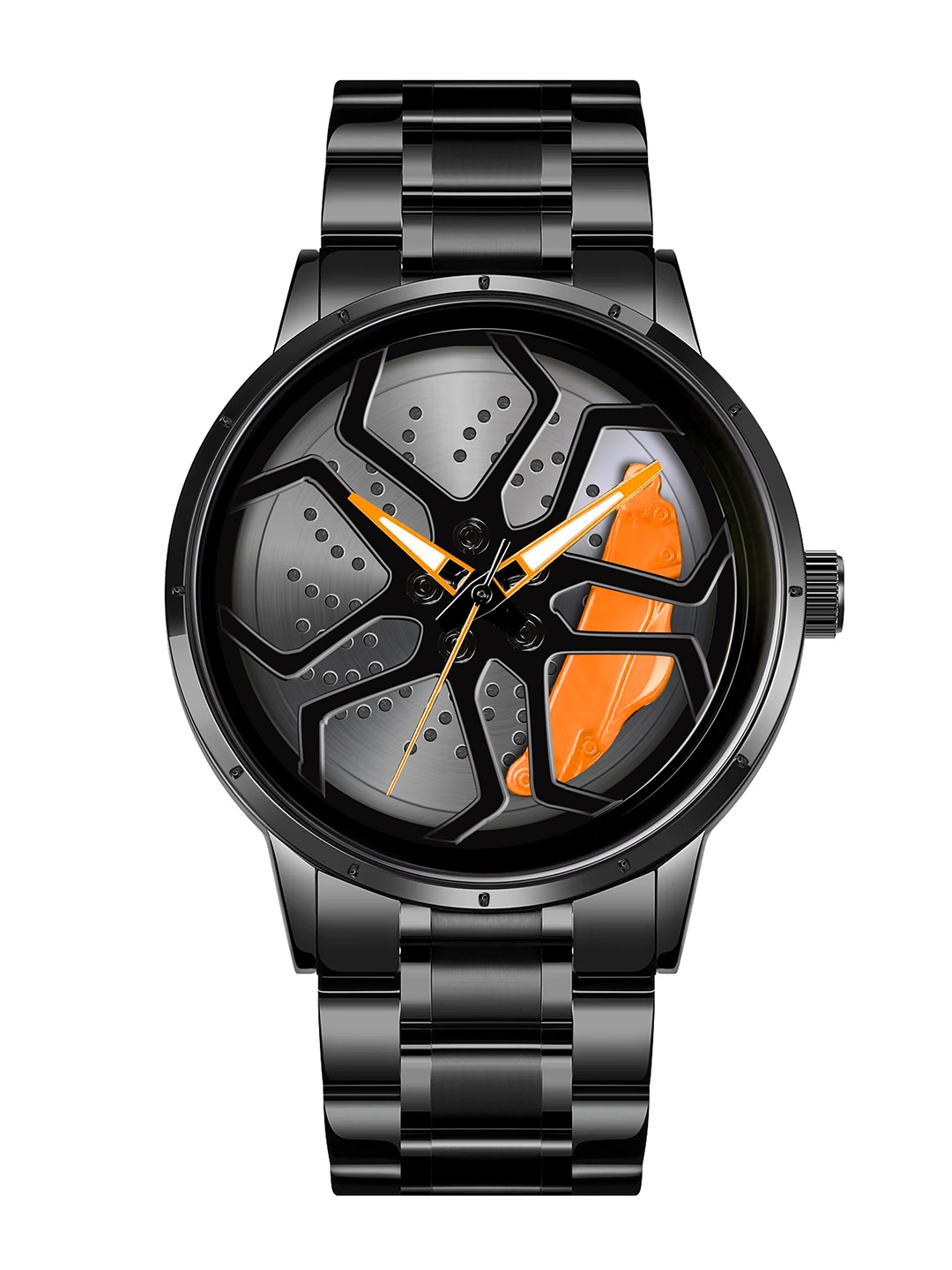 

Imperious- The Royal Way Men Embellished Dial & Stainless Steel Straps Analogue Watch, Orange